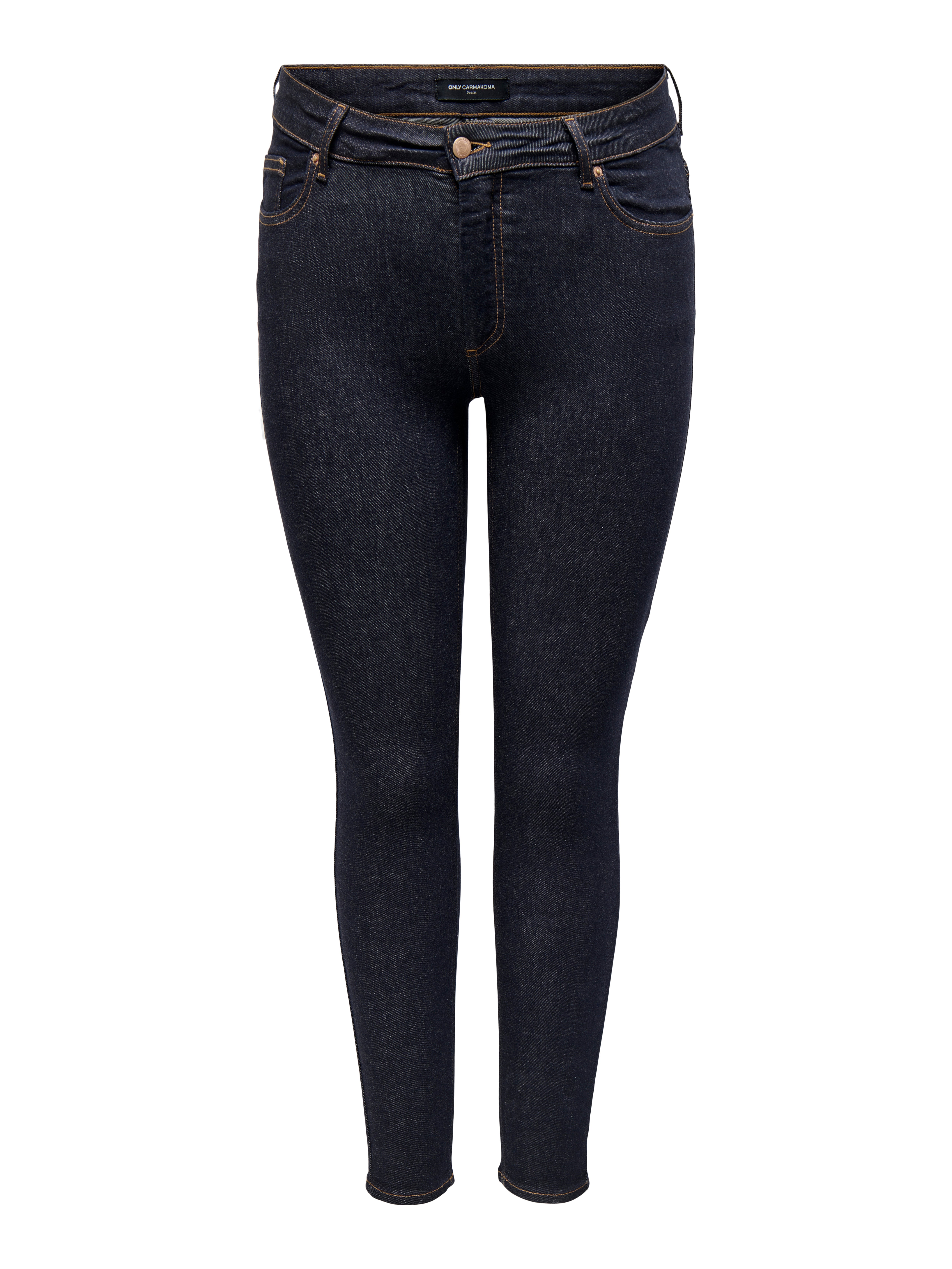 CARWILLY Mittlere Taille Skinny Fit Jeans Dark Blue Denim