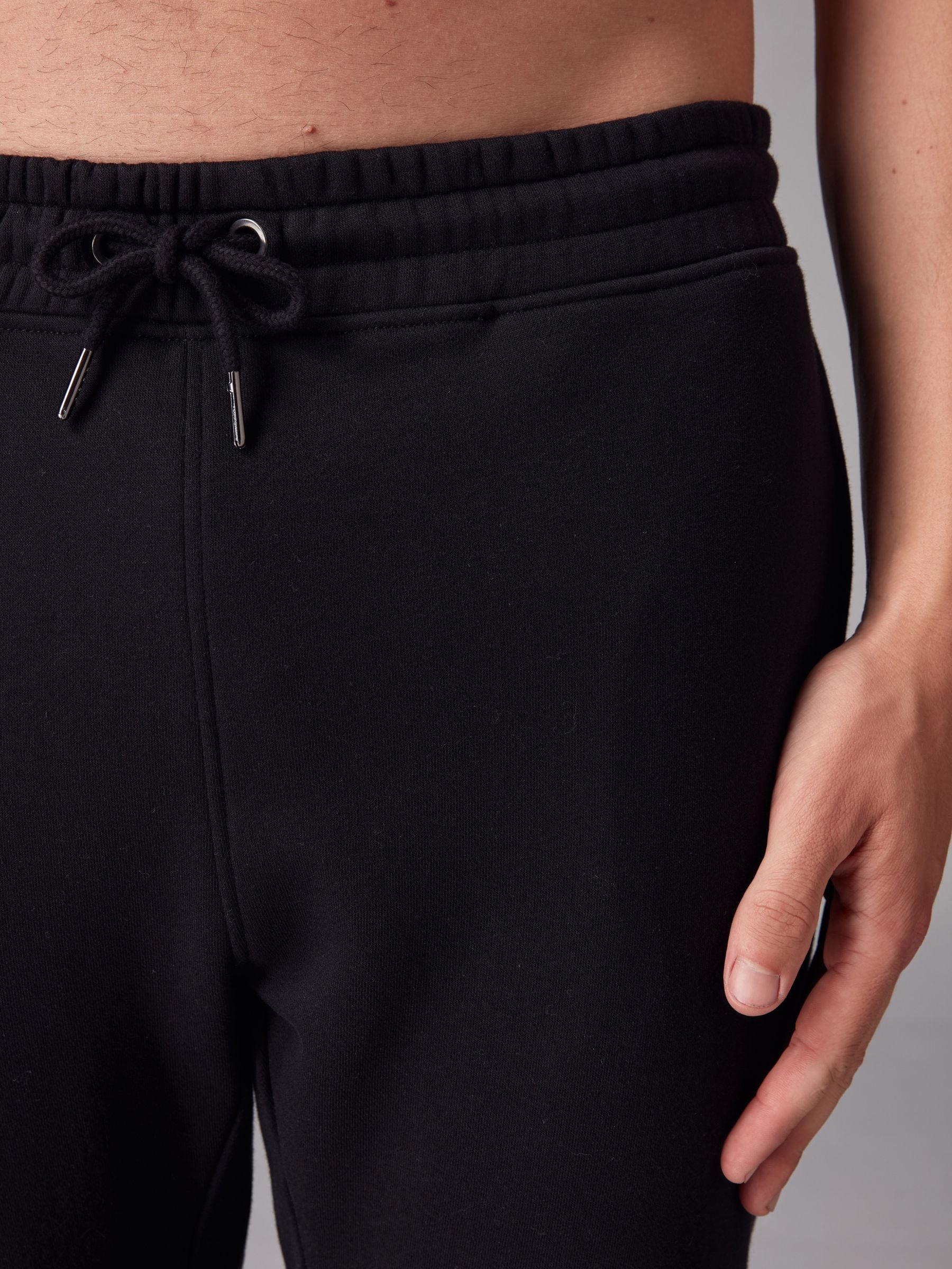 Zwart - Verpakking van 2 slim-fit jersey joggingbroeken met hoog katoengehalte