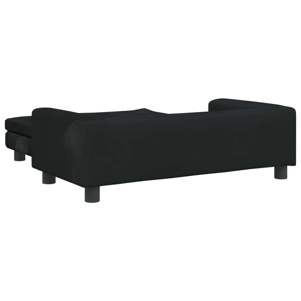 Cama para cães vidaXL com extensão, veludo preto, 100x50x30 cm