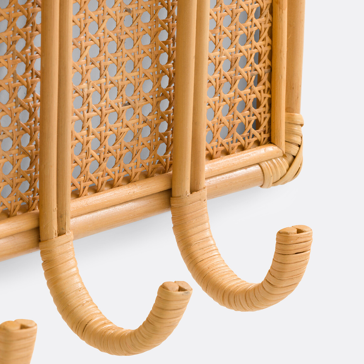 LA REDOUTE INTERIEURS<br>Cabideiro de parede com 4 ganchos em rattan Malu