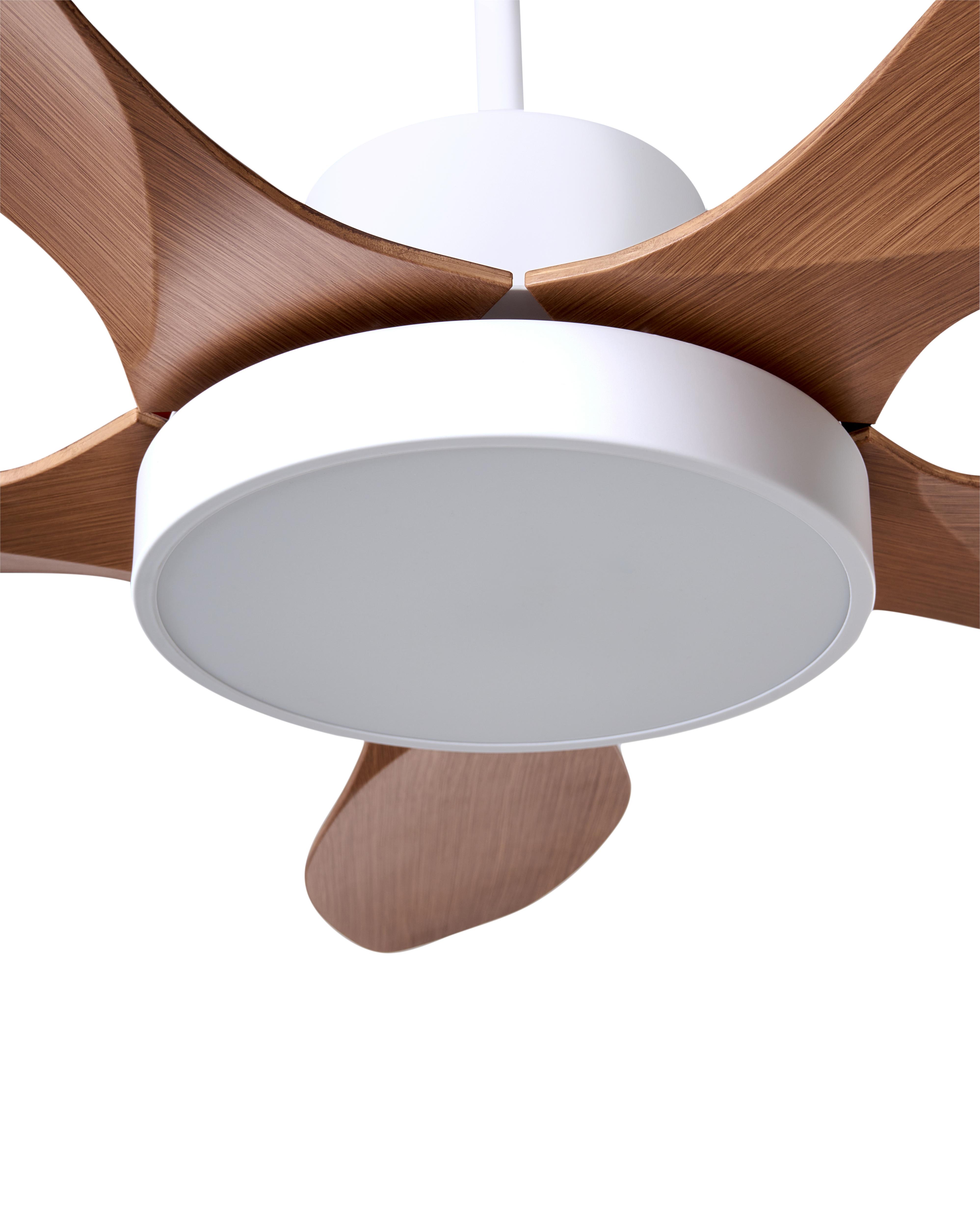 Plafondventilator met verlichting BARBET met afstandsbediening LED Lichtbruin