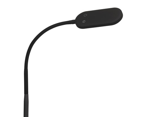LED vloerlamp CCT 600 lm warm wit-daglichtwit H 128 cm met touchdimmer zwart