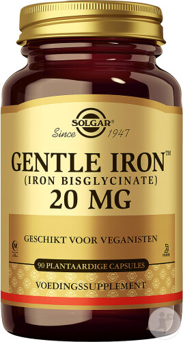 Solgar Gentle Iron 20mg Gélules Végétales 90 (Fer)