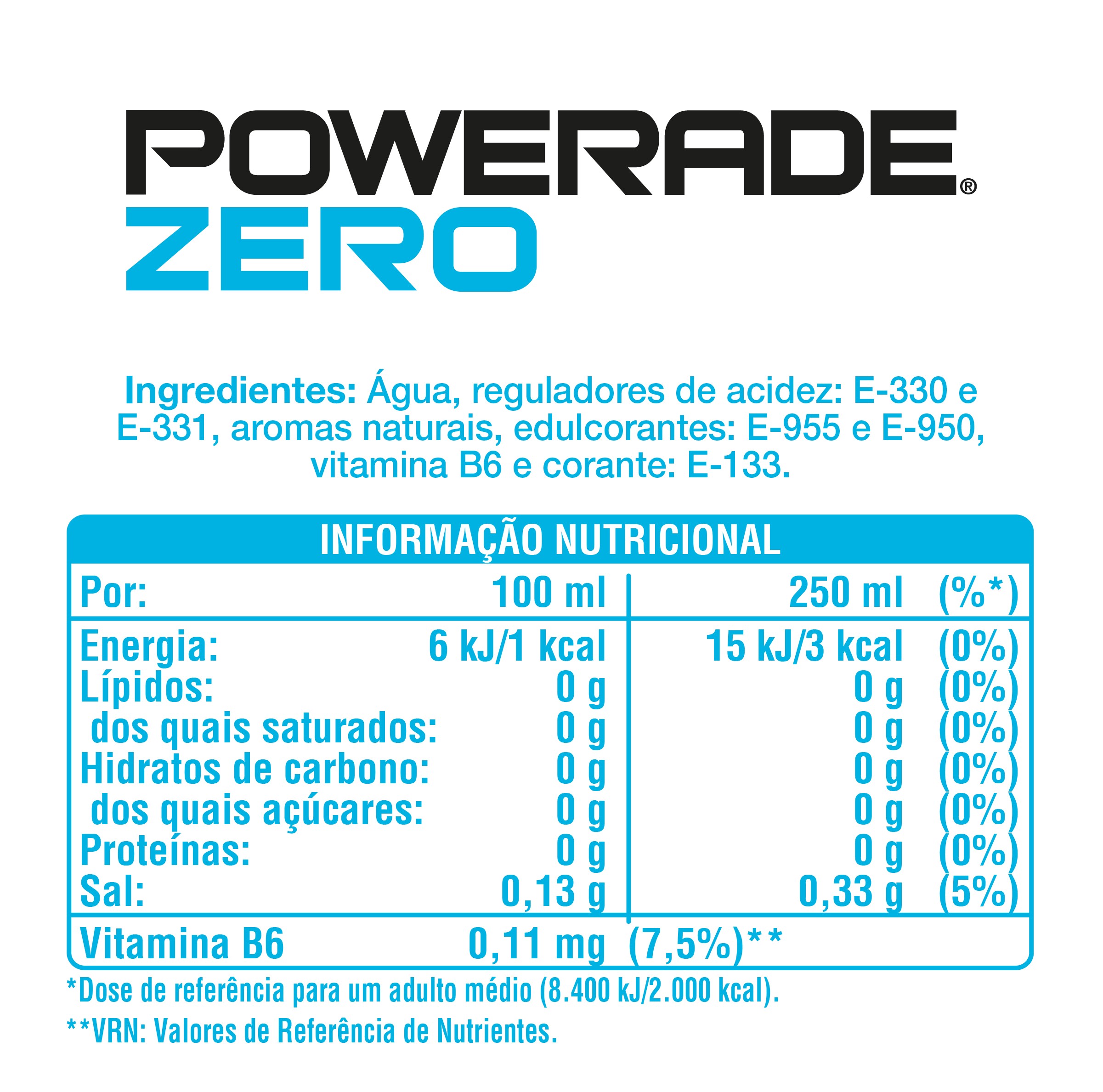 BEBIDA ISOTÓNICA POWERADE ICESTORM ZERO 0.50L
