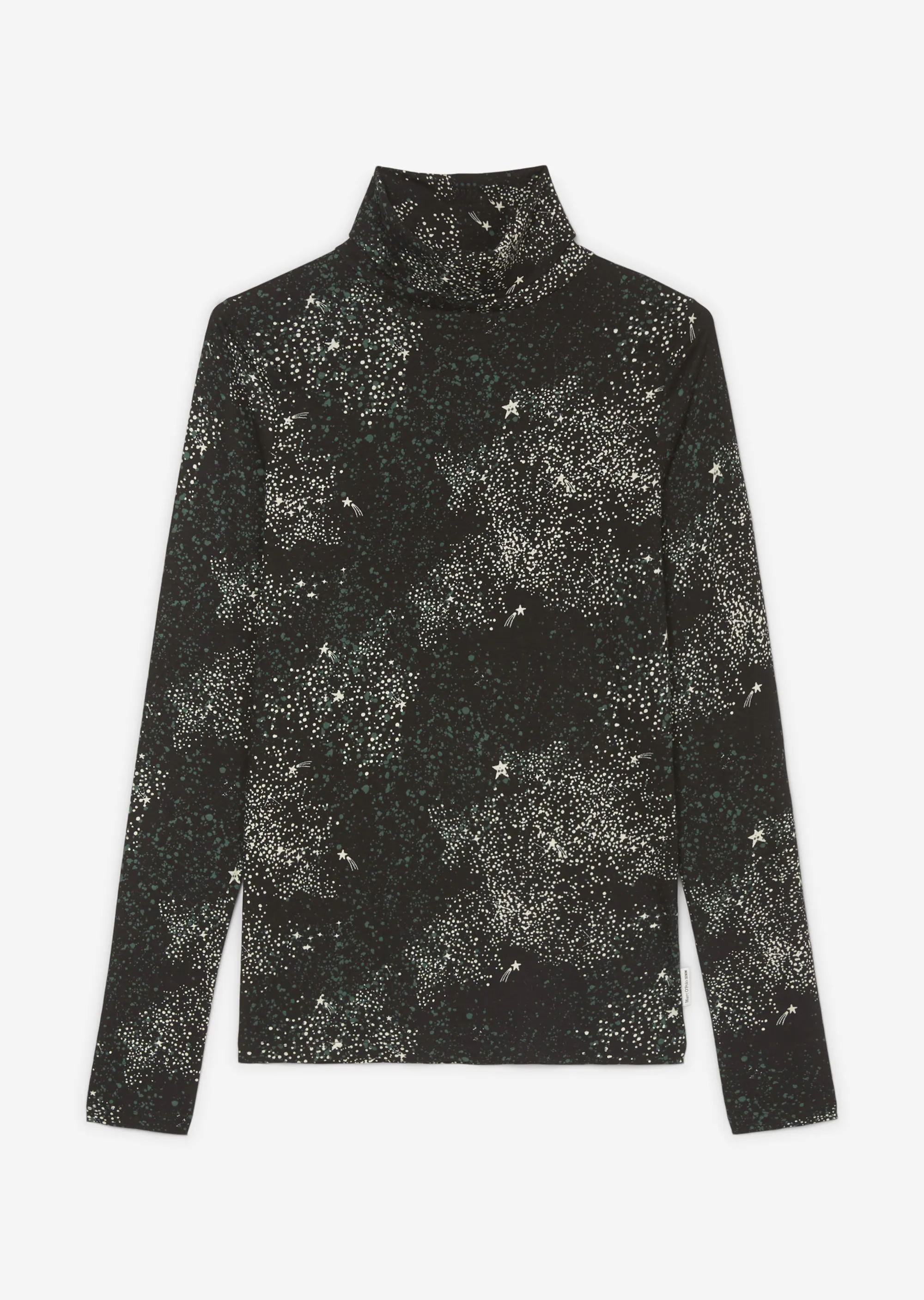 Print-Rollkragen-Longsleeve slim aus Organic-Cotton-Single-Jersey