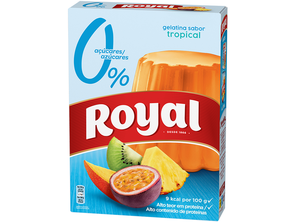 GELATINA ROYAL FRUTOS TROPICAIS LIGHT 10 KCAL 31G