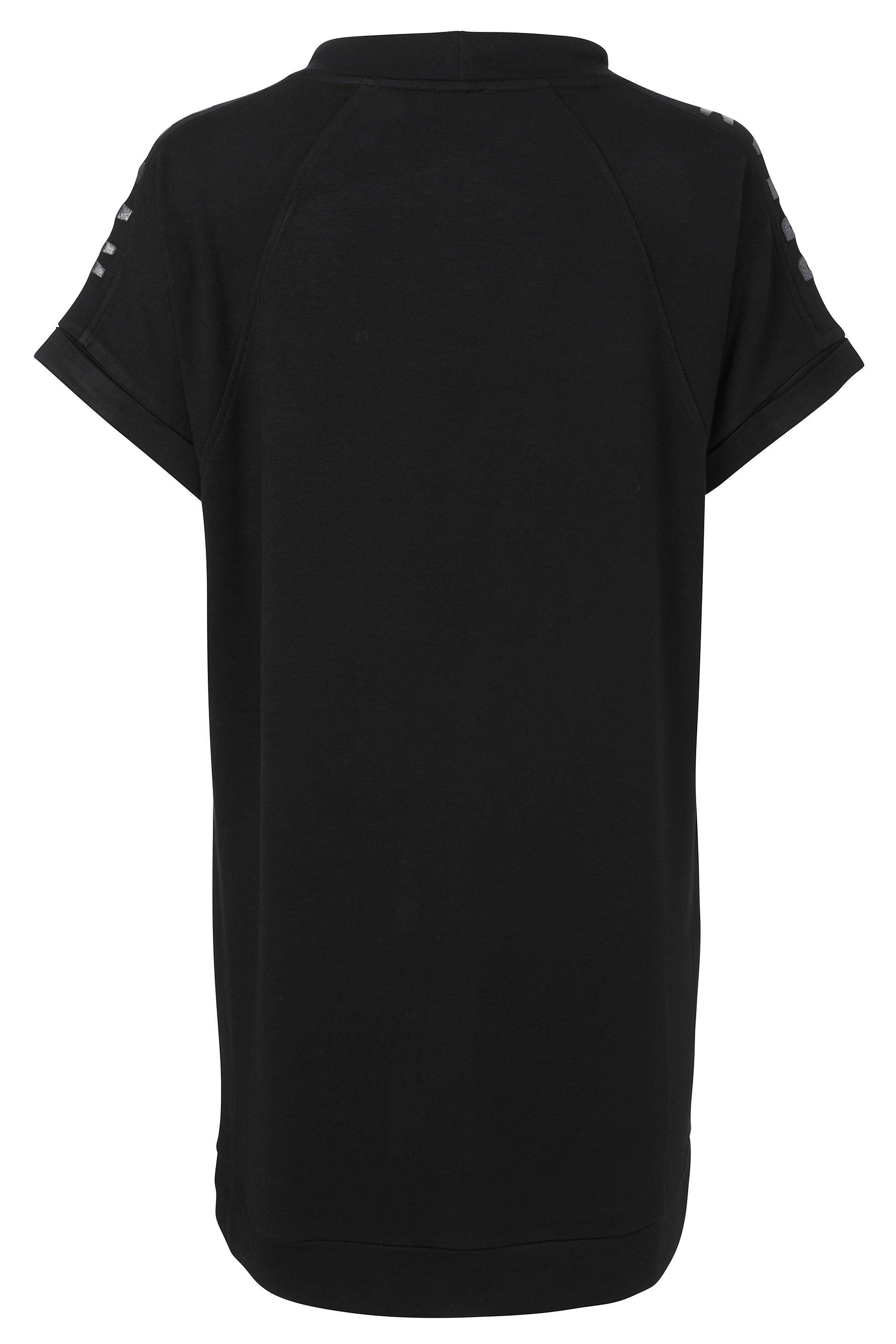 Sweatkleid mit 3D-Druck auf der Schulter