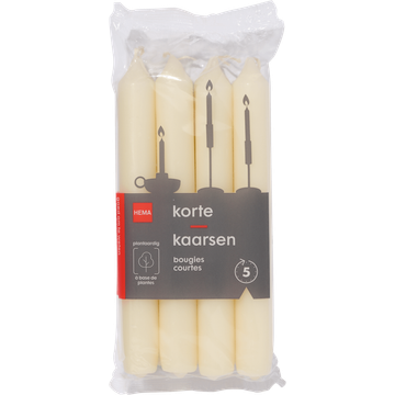 HEMA Korte Kaarsen Ivoor 8 Stuks