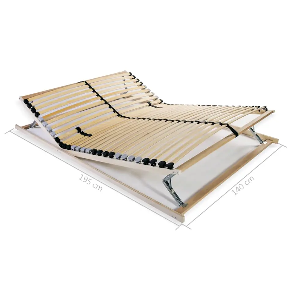 vidaXL - Bedbodem - Bruin - Hout - 140 x 200 cm
