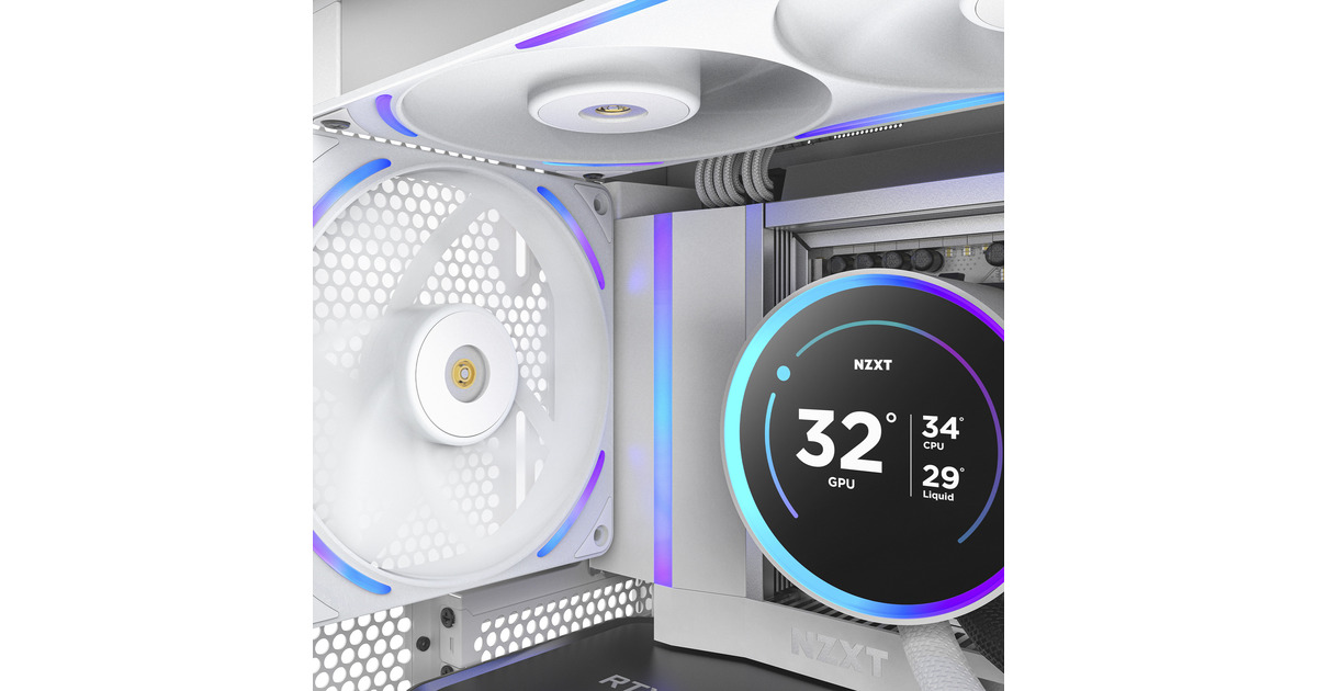 NZXTF140X RGB case fan  (Wit, 140 x 140 x 30 mm, PWM)