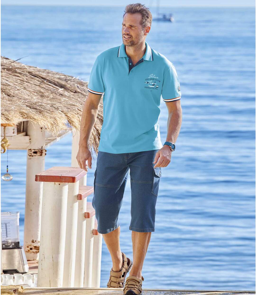 Pantacourt Cargo Jean Stretch Confort