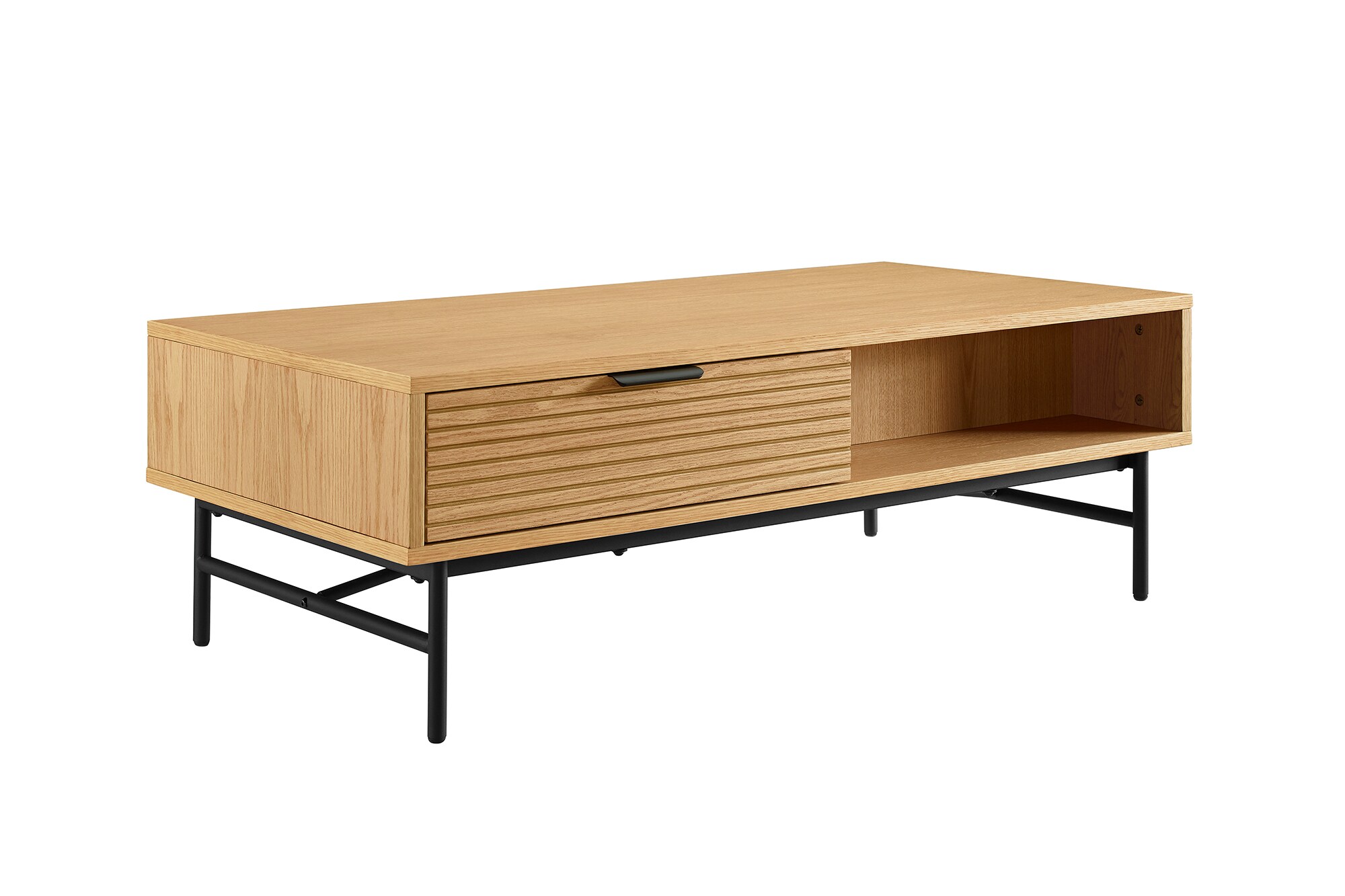 Couchtisch 120x60cm Eiche Furnier Sofatisch Beistelltisch Wohnzimmertisch Tisch