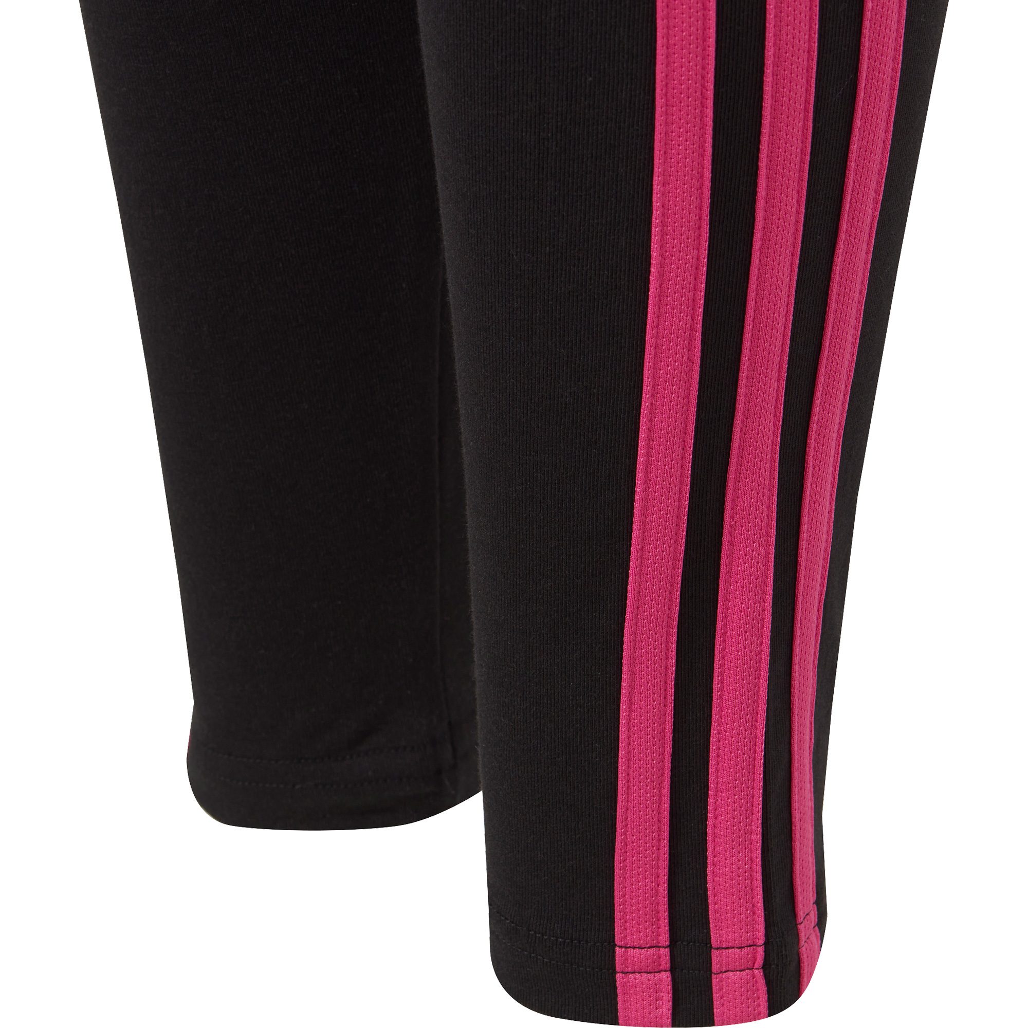 adidas Essentials 3-Streifen Cotton Tights Kinder schwarz