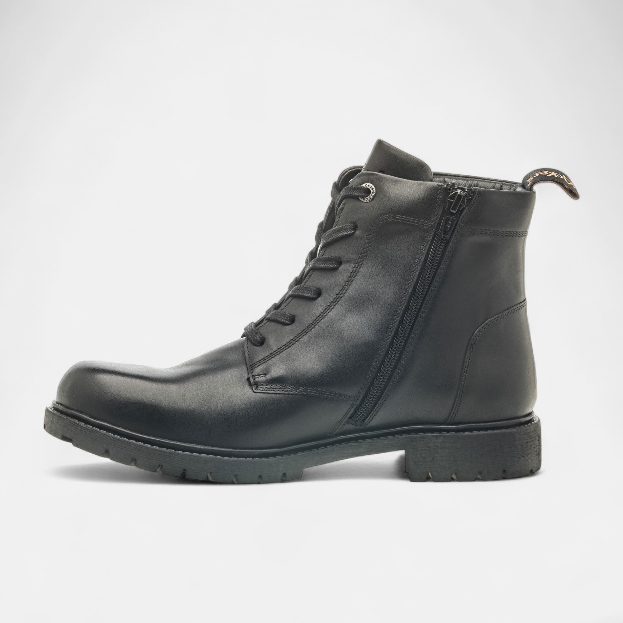 Boots Homme en cuir noir