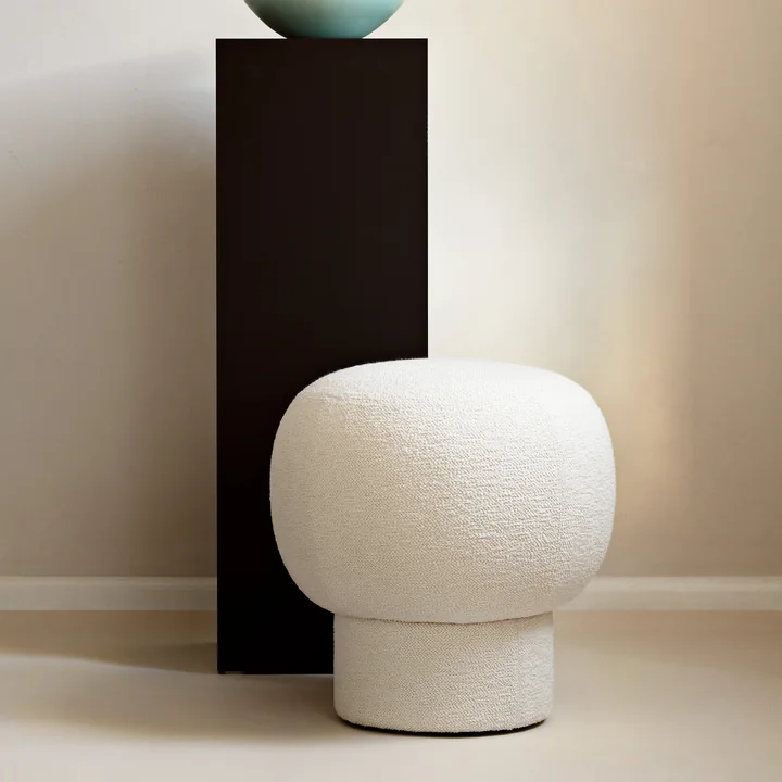 Norr11 - Liége Pouf, H 45,5 cm, weiss (Barnum Col 1)