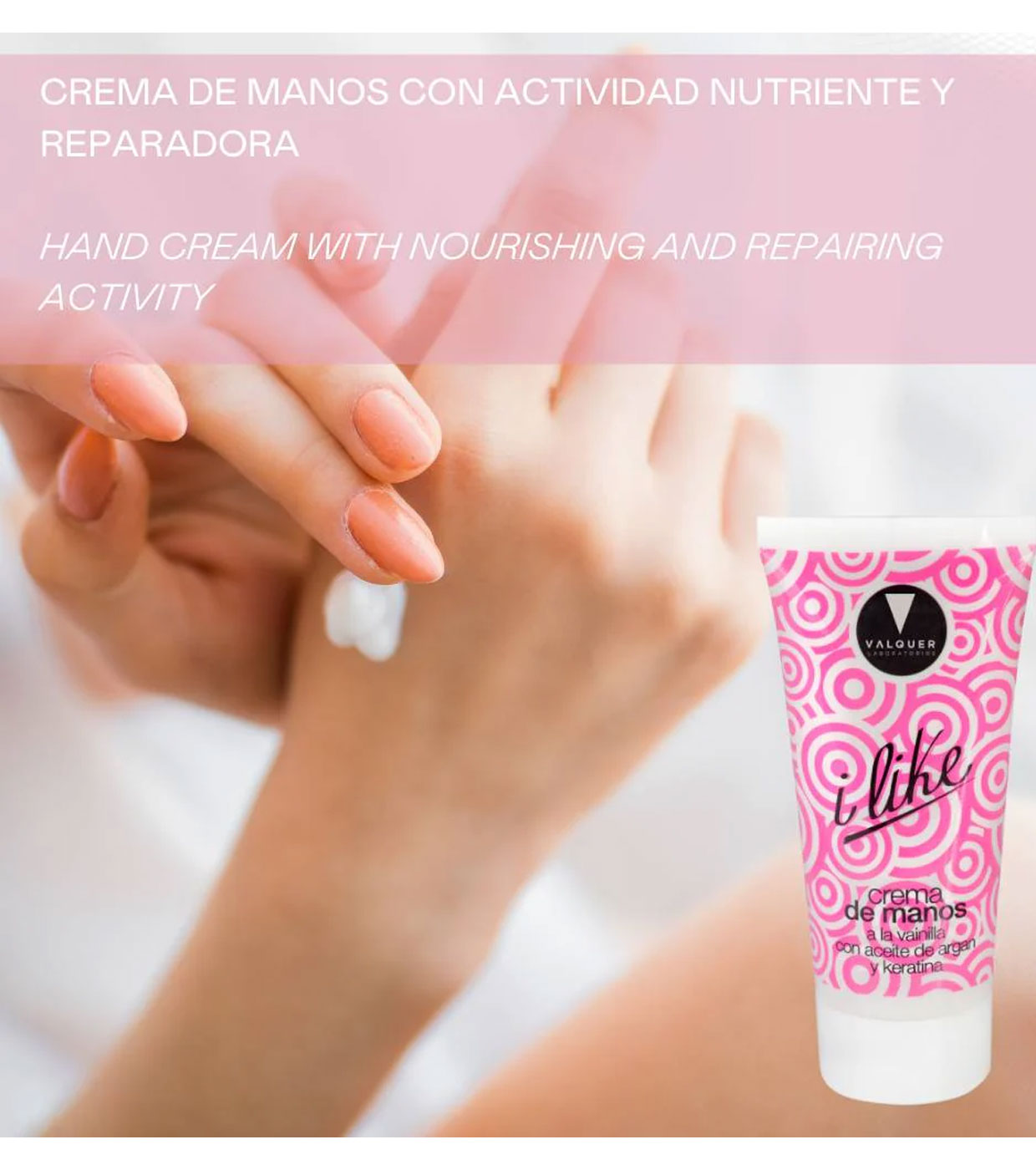 Valquer - Creme para as mãos com óleo de argan e queratina vegetal