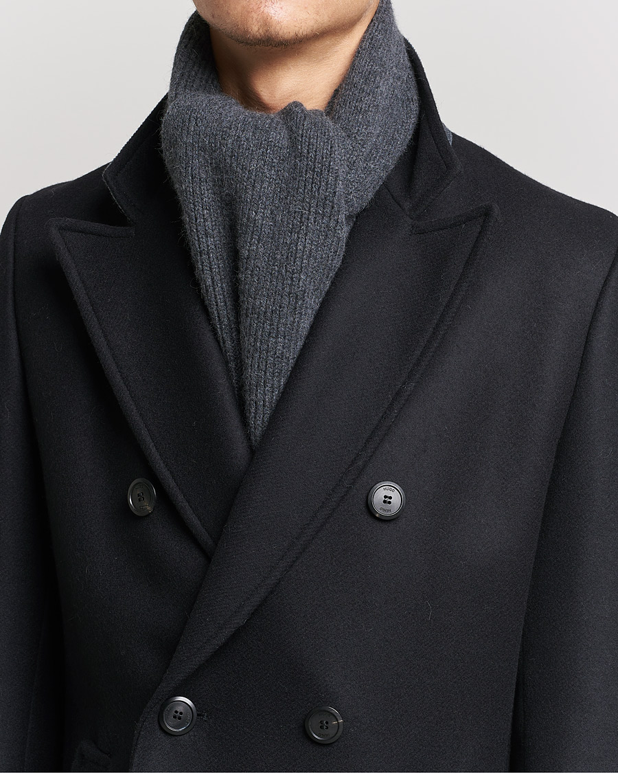 Le Bonnet Lambswool/Caregora Scarf Graphite
