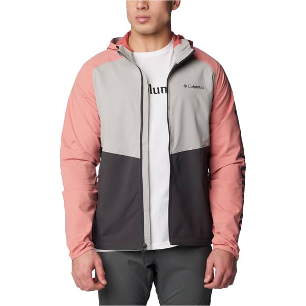 Softshell randonnée COLUMBIA PANTHER CREEK JACKET FLINT GREY/SHARK/PINK AGAVE/SHARK LOGO
