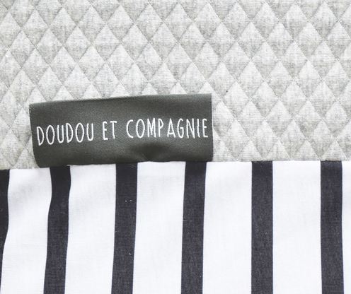 Tapidou Mosaique Blanc/Gris - DOUDOU ET COMPAGNIE