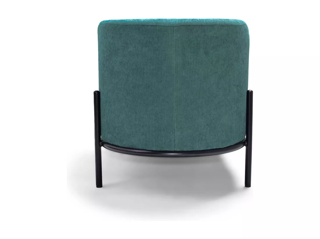 LIPSIA VELVET - Pouf ovale en velours côtelé