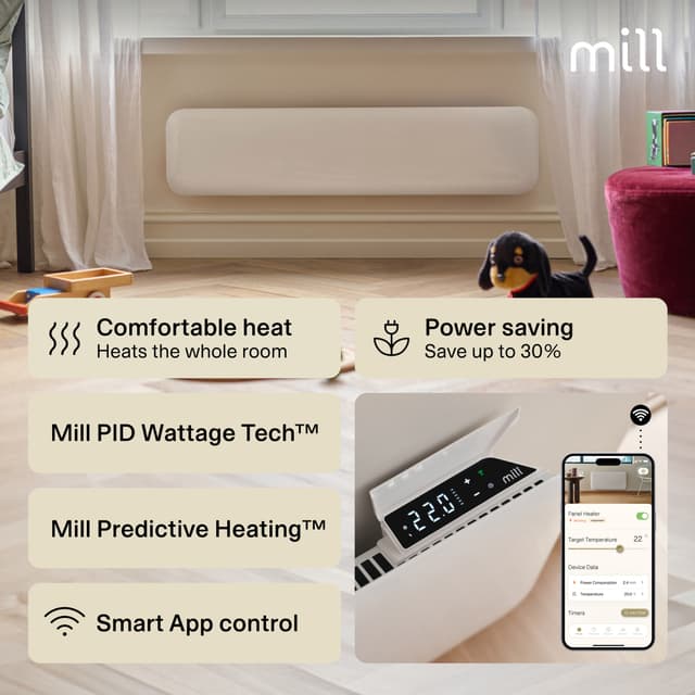 Mill Invisible Wi-Fi Gen 4 panelvarmer PA850LWIFI4 (hvid)