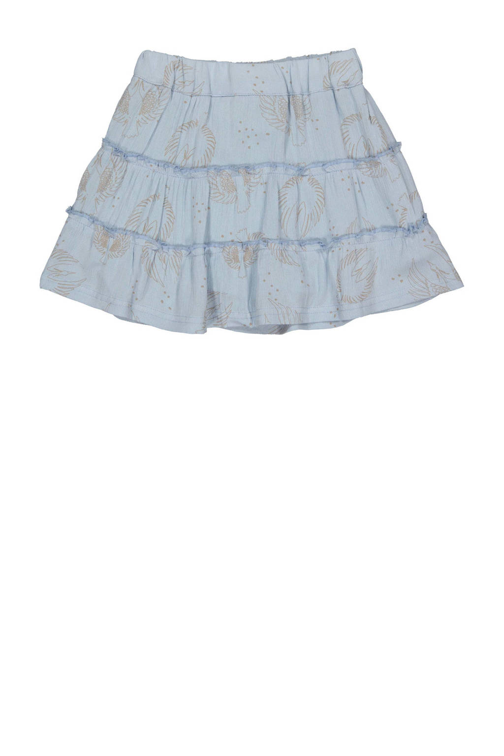 LEVV rok MOA met all over print lichtblauw