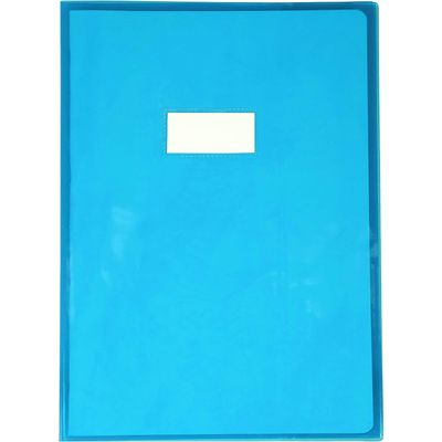 Calligraphe - Protège cahier sans rabat - A4 (21x29,7 cm) - cristalux - bleu transparent