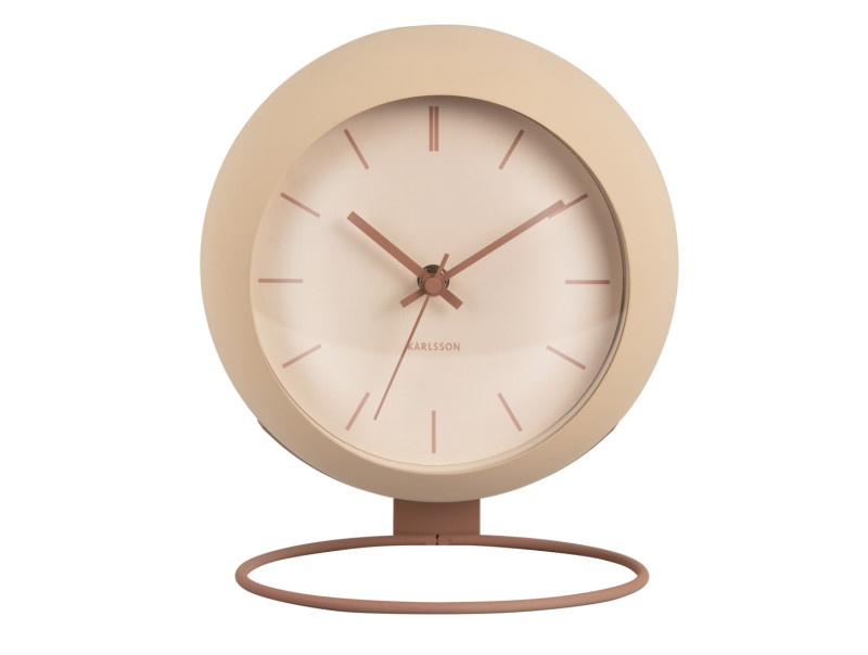 Table Clock Nirvana Globe KA5858GY Dark warm grey