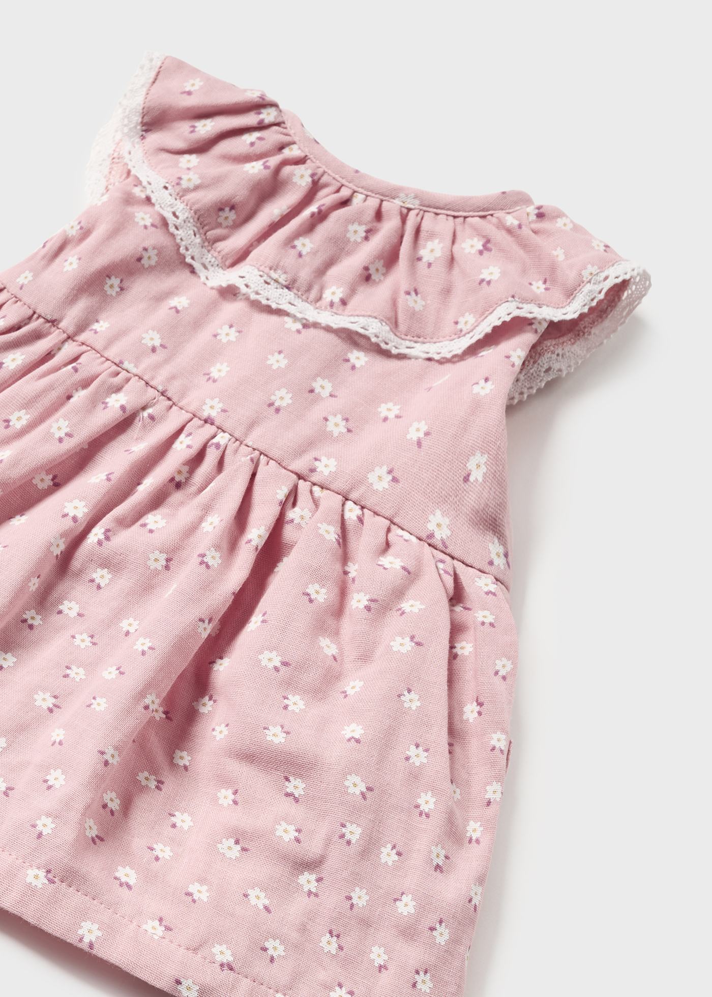 Vestido de algodão sustentável com faixa de cabelo para recém-nascido