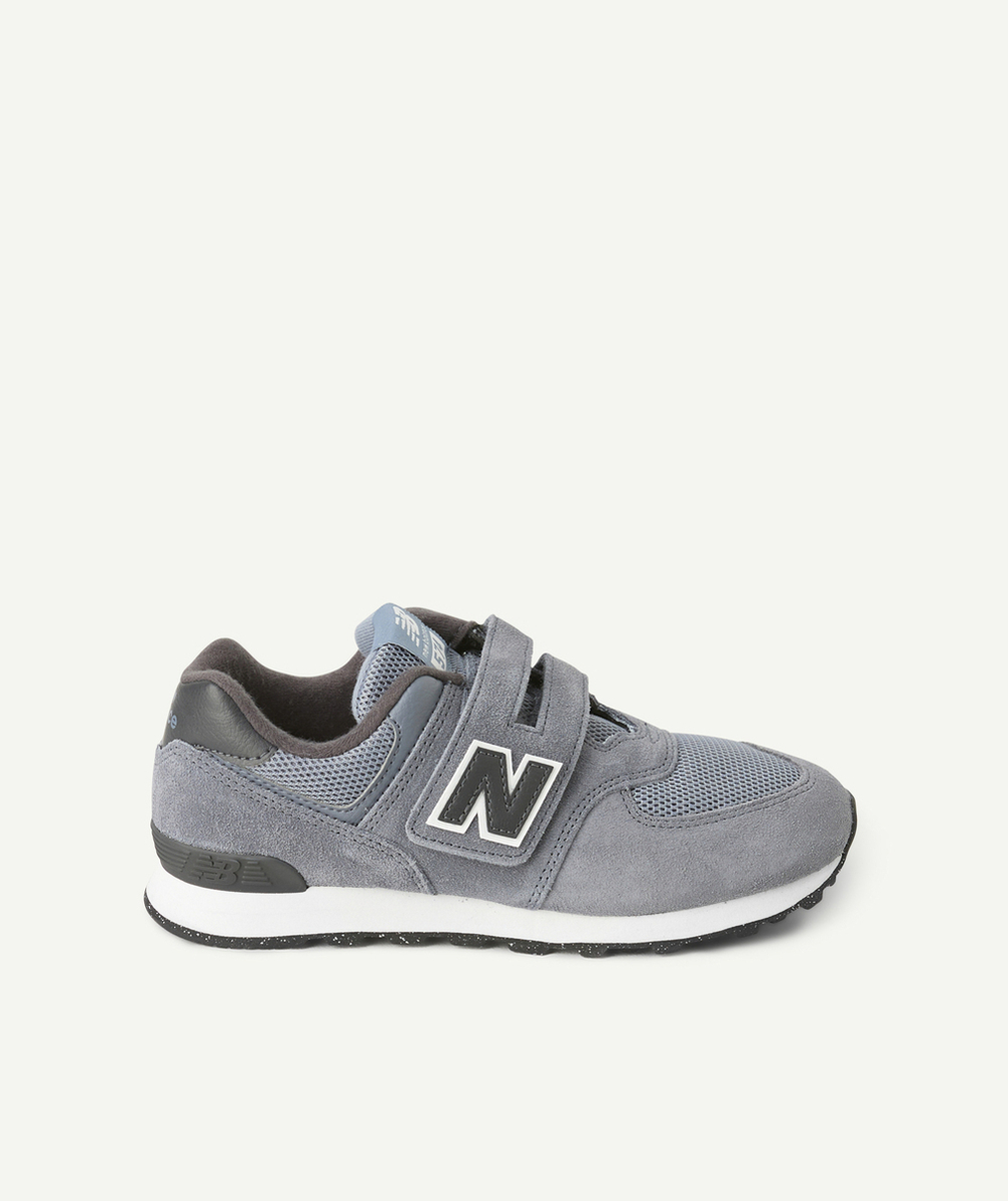 NEW BALANCEBASKETS ENFANT À SCRATCHS 574 NOIR ET GRIS