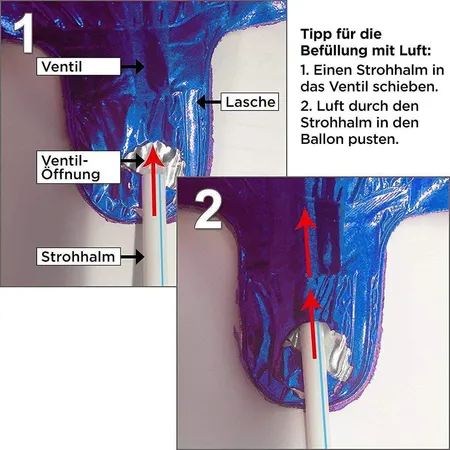PartyMarty Folienballon Zahl 3 blau