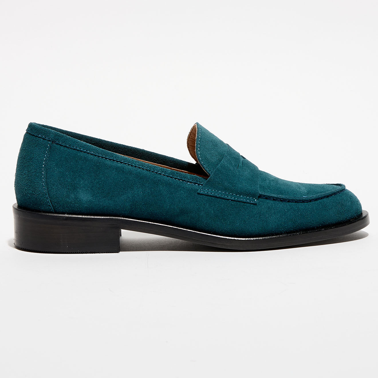 Apologie Mocassins en Velours de Cuir Juliette vert anglais