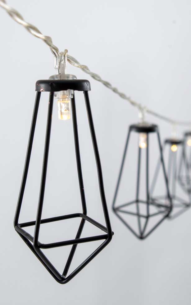 Bo-Camp Galvin batteriebetriebene LED Lichterkette Schwarz