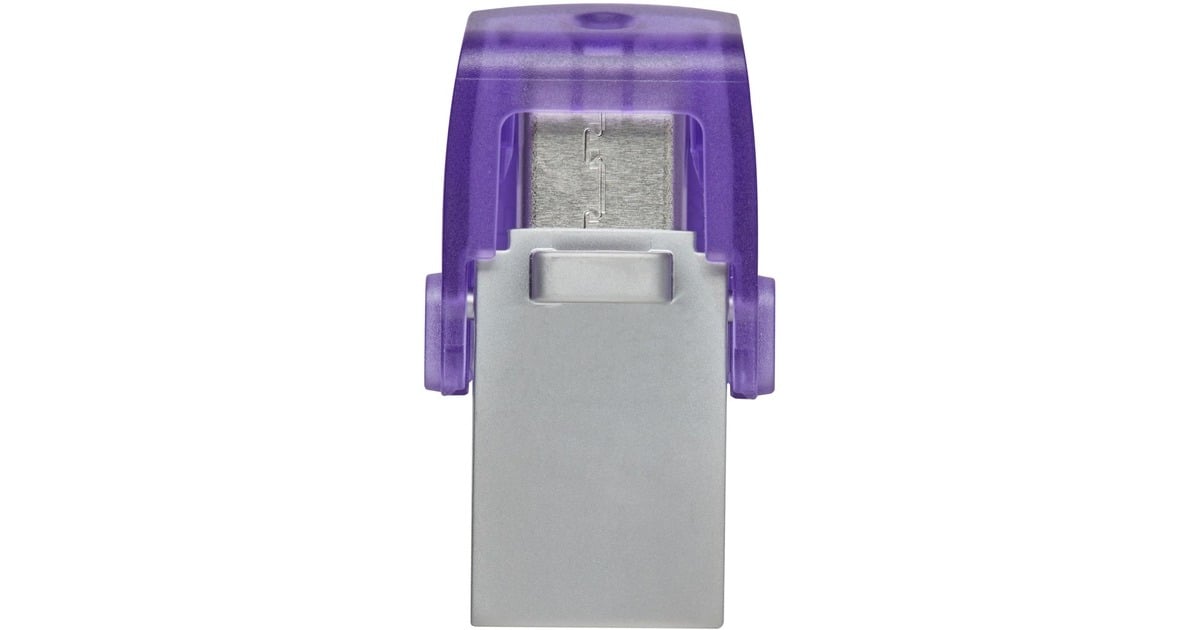 KingstonDataTraveler microDuo 3C 128 GB usb-stick  (Paars/transparant, USB-A + USB-C)
