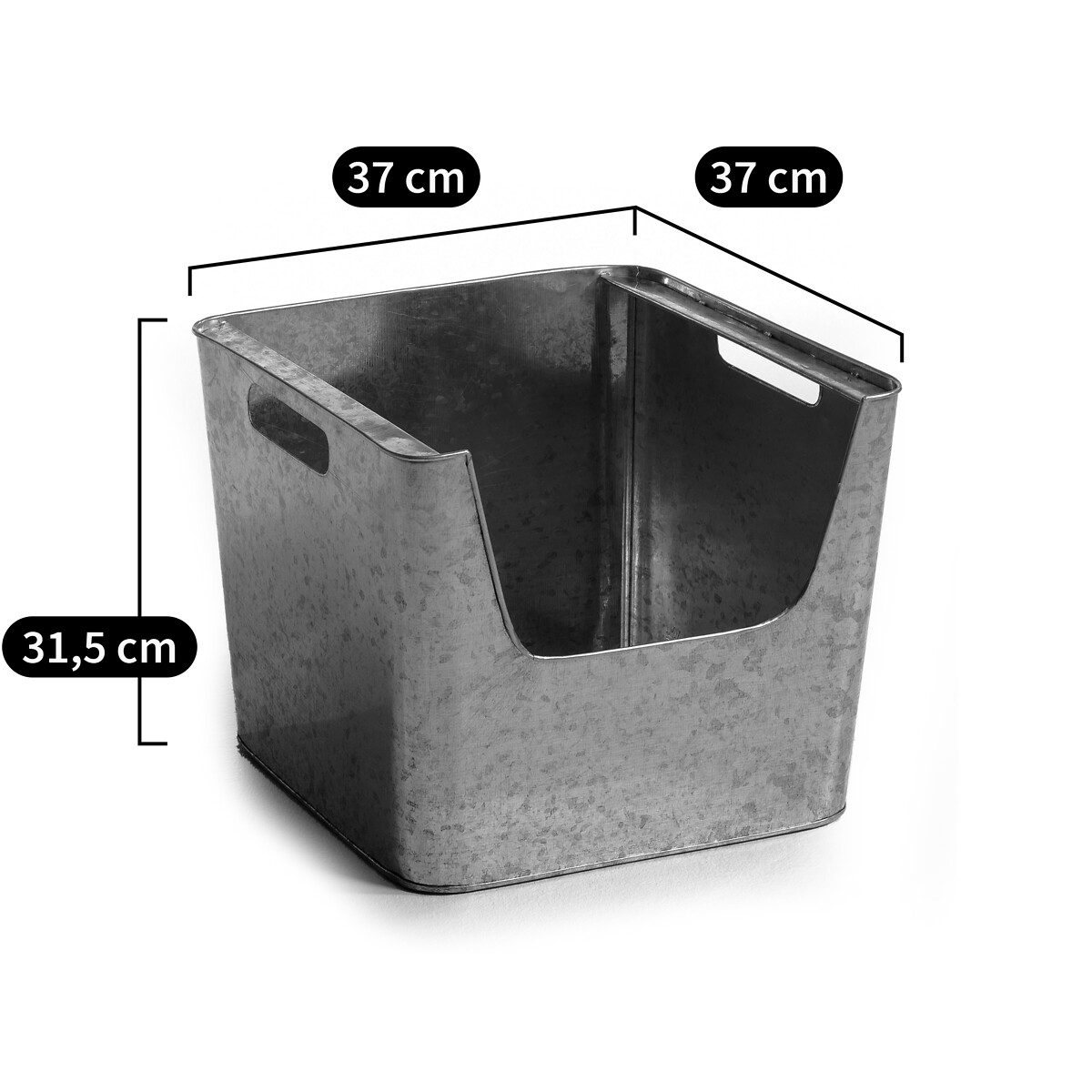 AM.PM<br>Cesta de metal de ferro L37 x A31,5 cm, Arreglo