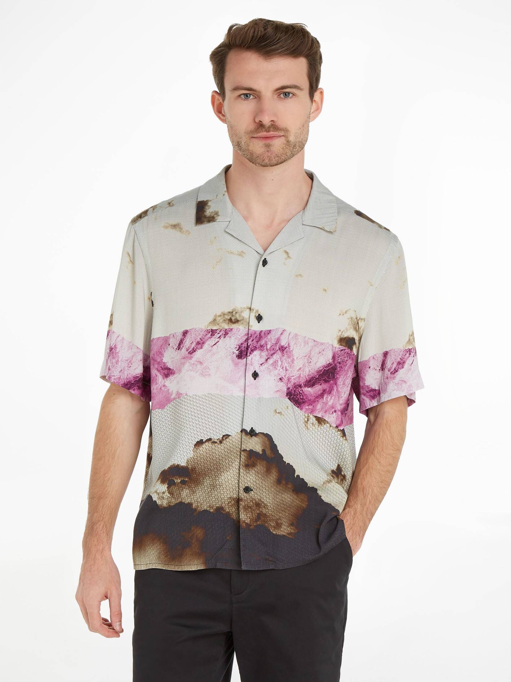 CALVIN KLEIN| Herren Hemd Kurzarm