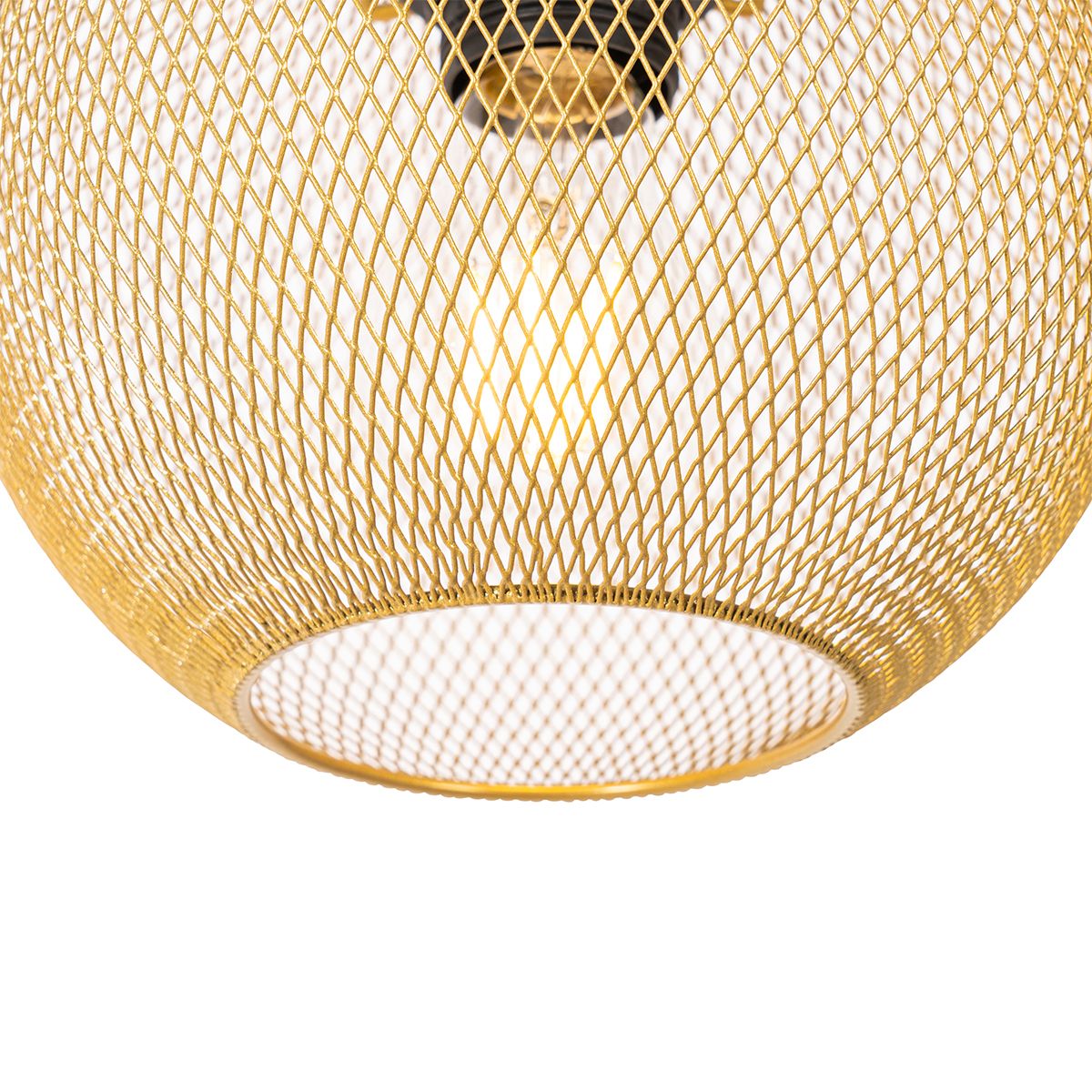 Industriële hanglamp goud 3-lichts - Flor