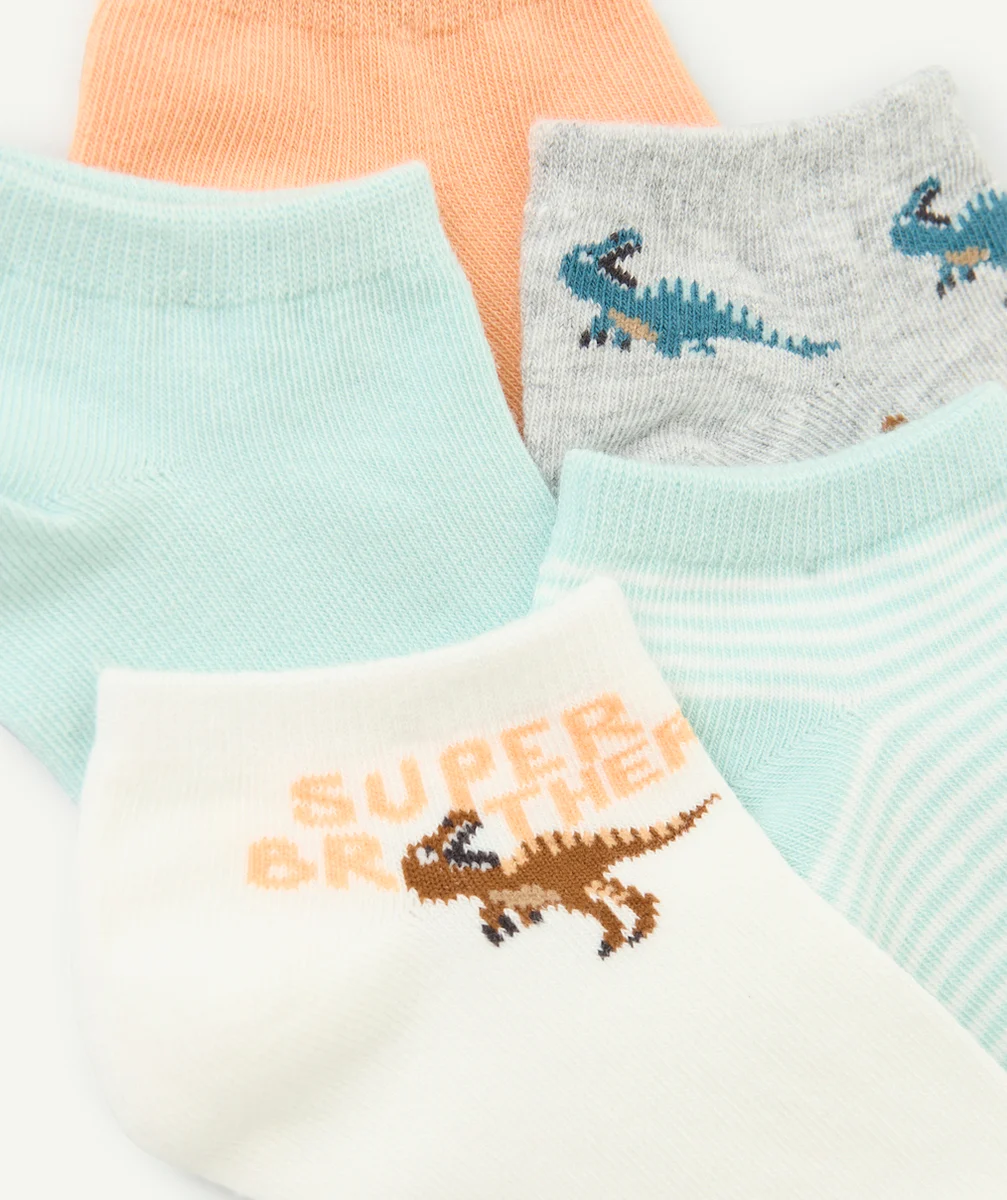 lot de 5 paire de socquettes garçon thème dino
