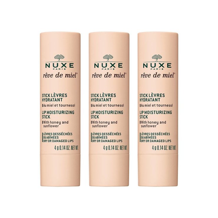 Lot de 3 Stick Levres Hydratant 4g Reve De Miel Nuxe