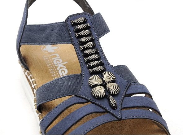 Rieker nu pieds plats femme v1206 bleu