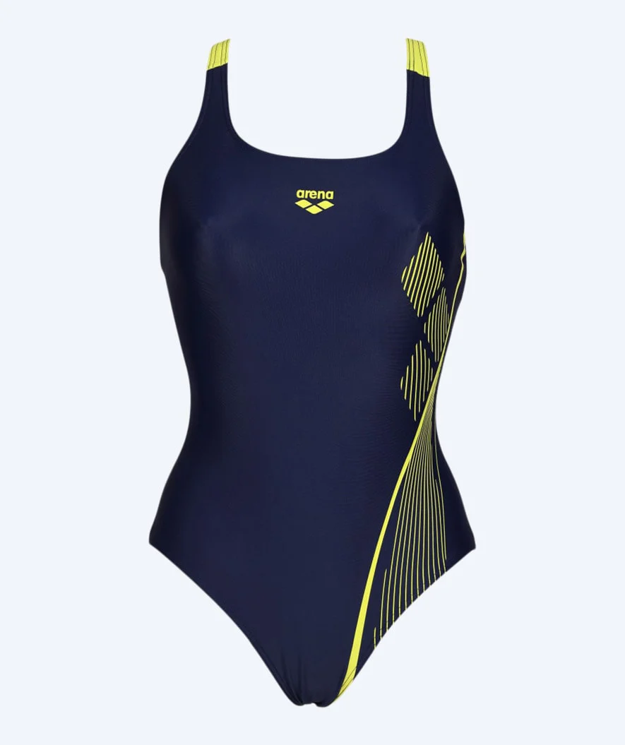 Arena svømmedragt til damer - Swim Pro Graphic - Mørkeblå/grøn
