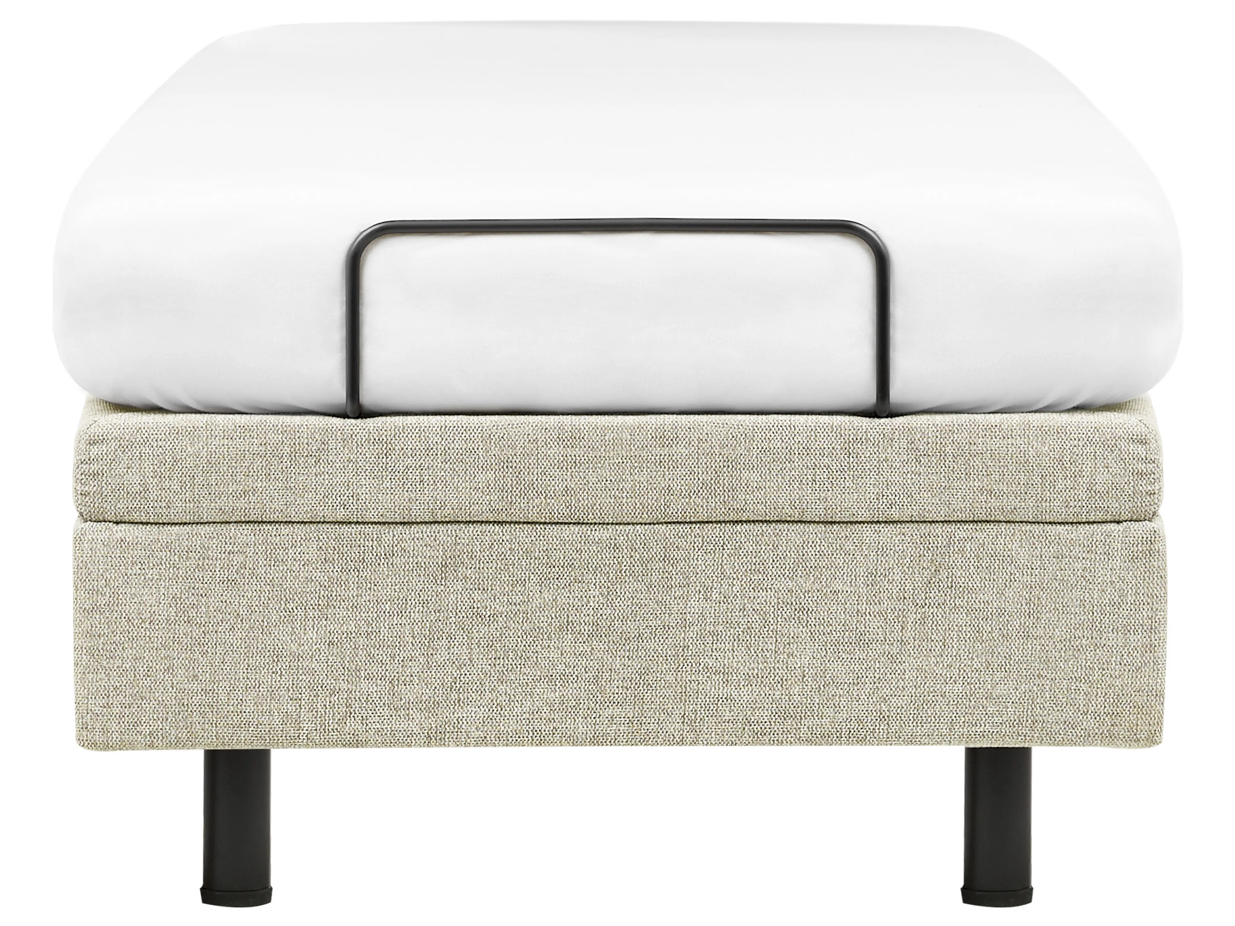 Verstelbaar bed zonder hoofdbord Stof CASTELLAN 90 x 200 cm Beige