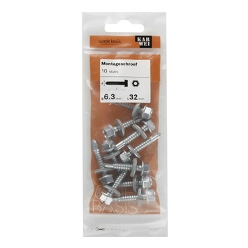 KARWEI montageschroef 6,3x32 mm (10 stuks)