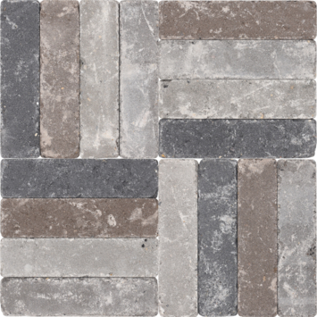 Stonewish Avenue klinker getrommeld Earth 20 x 5 x 7 cm bruin/grijs