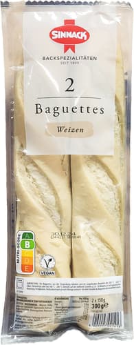 Sinnack Baguette zum Aufbacken 2 Stück