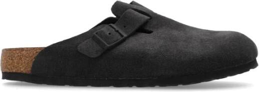 BIRKENSTOCK Instappers Heren Boston Heren Maat: 43 Materiaal: Suède Kleur: Donkergrijs