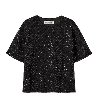 Sofie Schnoor T-Shirt - Schwarz/Pailletten