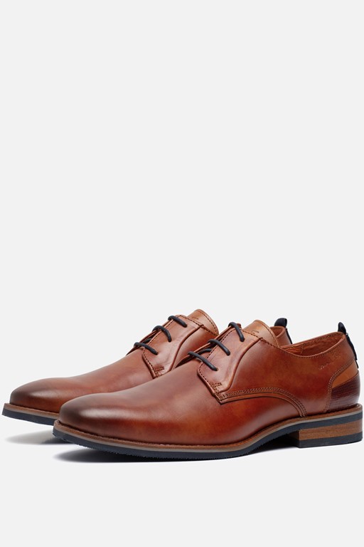 Van Lier Amalfi Veterschoenen cognac Leer