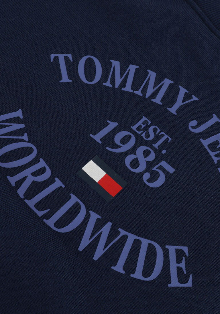 TOMMY JEANS donkerblauwe tommy jeans trui rlx worldwide raglan crew