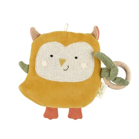 Sigikid Baby Knistergreifling Eule, Green Bio Kollektion